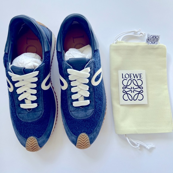 Loewe Shoes Loewe Flow Retro Runner Sneakers In Fabric Suede And